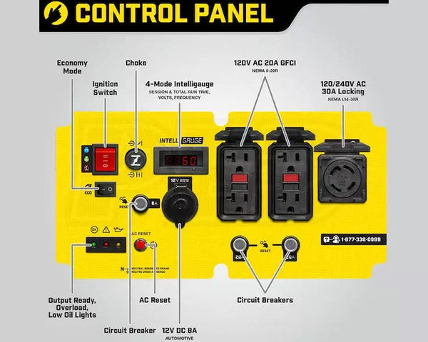 Champion 100520 - 7000 Watt Digital Hybrid Open-Frame Electric Start Inverter Generator w/ Quiet Technology (CARB)